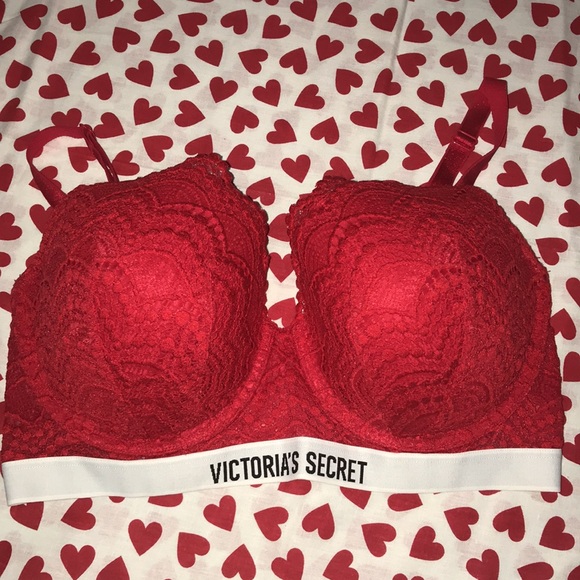 Super sexy red Victoria’s Secret under wire bra (36DD) - Picture 3 of 8